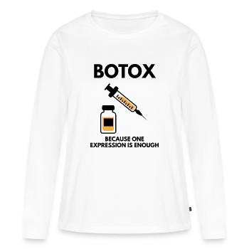 Botox - T-shirt manches longues Premium bio Femme - blanc - Devant - Julia (174cm)
