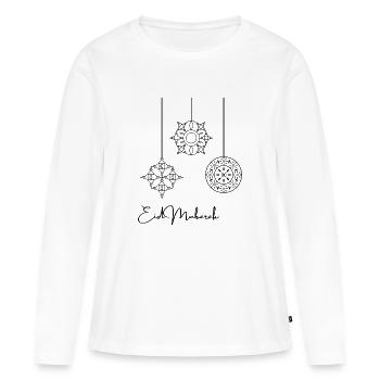 Eid Mubarak - Frauen Premium Bio Langarmshirt - Weiß - Vorne - Julia (174cm)