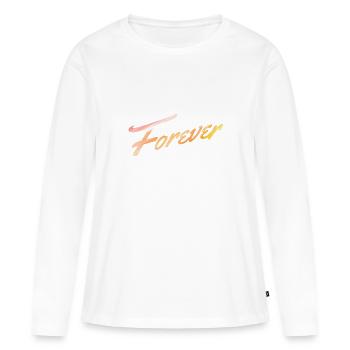 Forever Typography - Women's Premium Organic Long Sleeve Shirt - white - Front - Julia (174cm)