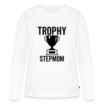 Trophäe Stiefmutter - Frauen Premium Bio Langarmshirt - Weiß - Vorne - Julia (174cm)