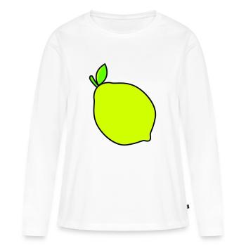 lemon - Women's Premium Organic Long Sleeve Shirt - white - Front - Julia (174cm)
