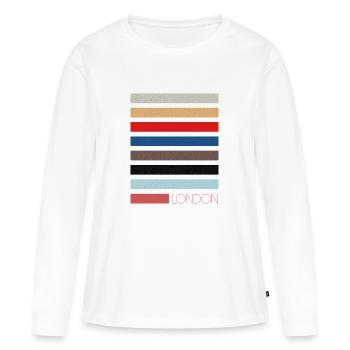 All the Colours - London - Women's Premium Organic Long Sleeve Shirt - white - Front - Julia (174cm)