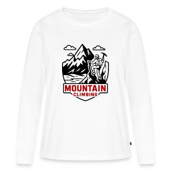 Mountaineering Mountains - Women's Premium Organic Long Sleeve Shirt - white - Front - Julia (174cm)