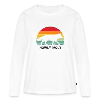 Conception de coyote pour les réacteurs de coyote - T-shirt manches longues Premium bio Femme - blanc - Devant - Julia (174cm)