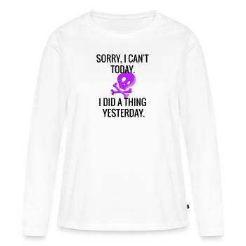 Fibromyalgia Awareness Support Fibro Fighters - Women's Premium Organic Long Sleeve Shirt - white - Front - Julia (174cm)