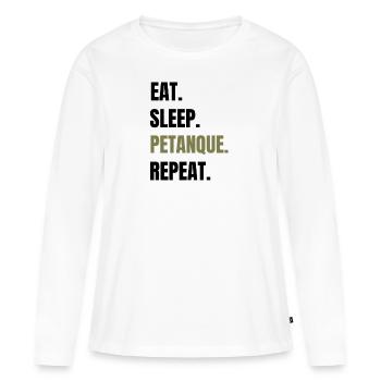 Petanque Boule Gift | Petanque Lovers - Women's Premium Organic Long Sleeve Shirt - white - Front - Julia (174cm)