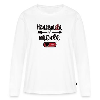 Lune de miel Mariage mariage - T-shirt manches longues Premium bio Femme - blanc - Devant - Julia (174cm)