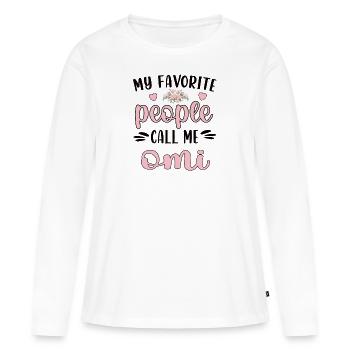 Grand-mère Appréciation Fête des mères Grand-mère Grand-mère - T-shirt manches longues Premium bio Femme - blanc - Devant - Julia (174cm)