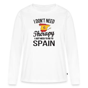 Fier espagnol Espagne Origine Drapeau espagnol - T-shirt manches longues Premium bio Femme - blanc - Devant - Julia (174cm)