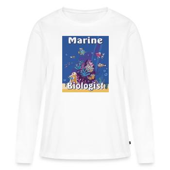 MARINE BIOLOGIST - Women's Premium Organic Long Sleeve Shirt - white - Front - Julia (174cm)