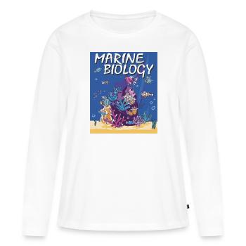 MARINE BIOLOGY - Women's Premium Organic Long Sleeve Shirt - white - Front - Julia (174cm)