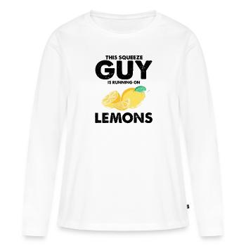 Limonade Limonade Limonade Limonade Stand Design - T-shirt manches longues Premium bio Femme - blanc - Devant - Julia (174cm)