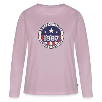 Awesome Since 1987 35. Geburtstag - Frauen Premium Bio Langarmshirt - Altrosa - Vorne - Julia (174cm)