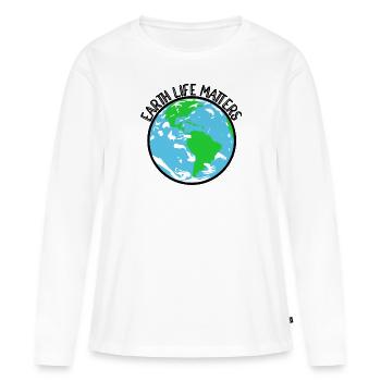 Naturschutz Klima Naturschützer Meer - Frauen Premium Bio Langarmshirt - Weiß - Vorne - Julia (174cm)