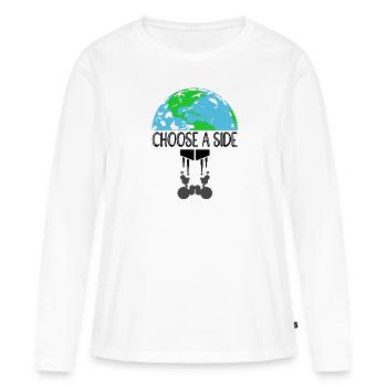 Naturschutz Klima Naturschützer Meer - Frauen Premium Bio Langarmshirt - Weiß - Vorne - Julia (174cm)