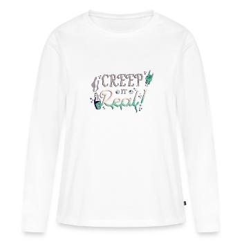 Halloween Zombie Untoter Leiche Kreatur Tot Kostüm - Frauen Premium Bio Langarmshirt - Weiß - Vorne - Julia (174cm)