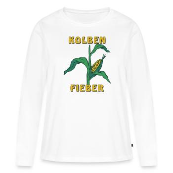 KOLBEN FIEBER - Frauen Premium Bio Langarmshirt - Weiß - Vorne - Julia (174cm)
