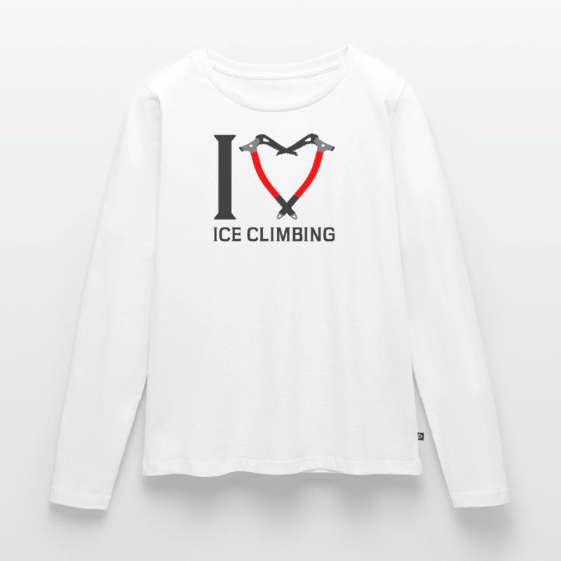 Ich Liebe Eisklettern Eiskletterer Eispickel Frauen Premium Bio Langarmshirt