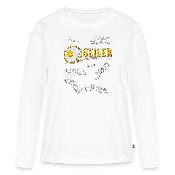 SEILER - Frauen Premium Bio Langarmshirt - Weiß - Vorne - Julia (174cm)