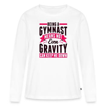 Gymnastique Gymnastique Gymnaste - T-shirt manches longues Premium bio Femme - blanc - Devant - Julia (174cm)