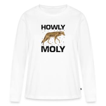 Conception de coyote pour les réacteurs de coyote - T-shirt manches longues Premium bio Femme - blanc - Devant - Julia (174cm)