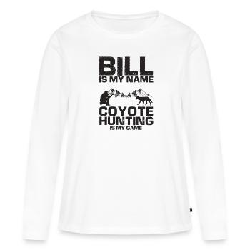 Conception de coyote pour les réacteurs de coyote - T-shirt manches longues Premium bio Femme - blanc - Devant - Julia (174cm)