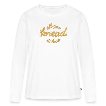 Baking All you knead is love baker - Women's Premium Organic Long Sleeve Shirt - white - Front - Julia (174cm)