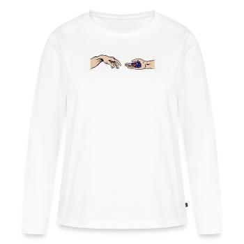 RPG Jeu de plateau Pen and Paper Game Master - T-shirt manches longues Premium bio Femme - blanc - Devant - Julia (174cm)