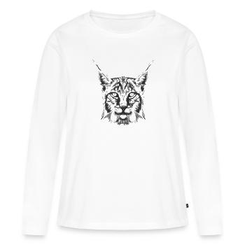 Lynx - T-shirt manches longues Premium bio Femme - blanc - Devant - Julia (174cm)