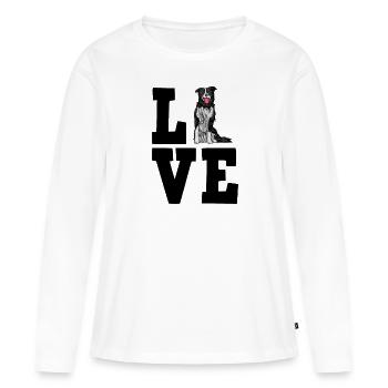 Border Collie - Frauen Premium Bio Langarmshirt - Weiß - Vorne - Julia (174cm)