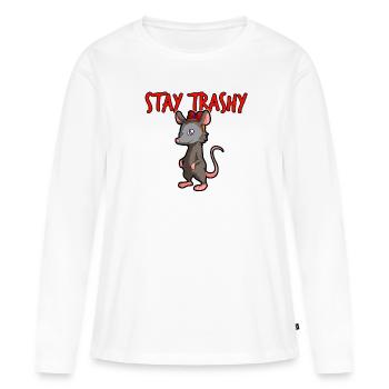 Conception d’opossum pour les amateurs d’opossum et d’opossum - T-shirt manches longues Premium bio Femme - blanc - Devant - Julia (174cm)