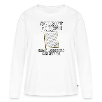SCHRIFTFÜHRER - Frauen Premium Bio Langarmshirt - Weiß - Vorne - Julia (174cm)