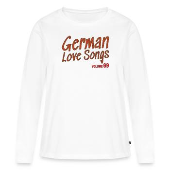 Chanson d’amour allemande - T-shirt manches longues Premium bio Femme - blanc - Devant - Julia (174cm)