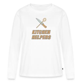 KITCHEN HELPERS - Women's Premium Organic Long Sleeve Shirt - white - Front - Julia (174cm)