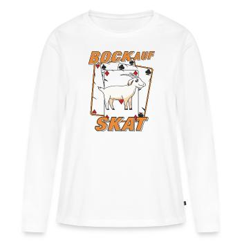 UP FOR SKAT - Women's Premium Organic Long Sleeve Shirt - white - Front - Julia (174cm)