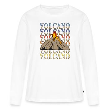 VOLCAN - T-shirt manches longues Premium bio Femme - blanc - Devant - Julia (174cm)