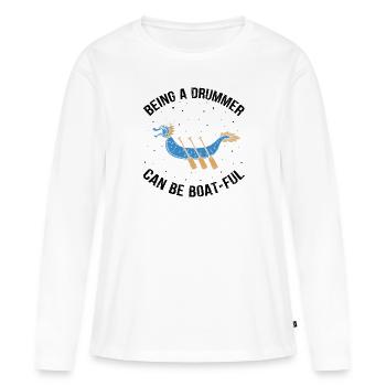 Drachenboot und Drachenboot Crew - Frauen Premium Bio Langarmshirt - Weiß - Vorne - Julia (174cm)