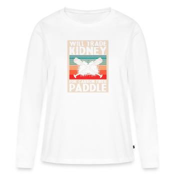 Drachenboot und Drachenboot Crew - Frauen Premium Bio Langarmshirt - Weiß - Vorne - Julia (174cm)