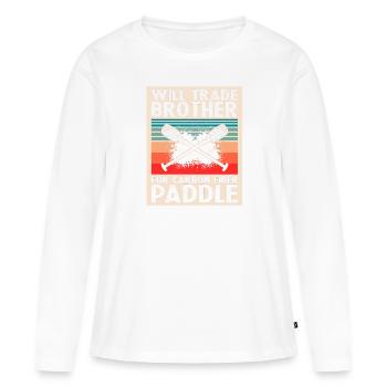 Drachenboot Trainer und Drachenboot - Frauen Premium Bio Langarmshirt - Weiß - Vorne - Julia (174cm)