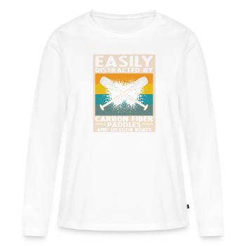 Drachenboot Trainer und Drachenboot - Frauen Premium Bio Langarmshirt - Weiß - Vorne - Julia (174cm)