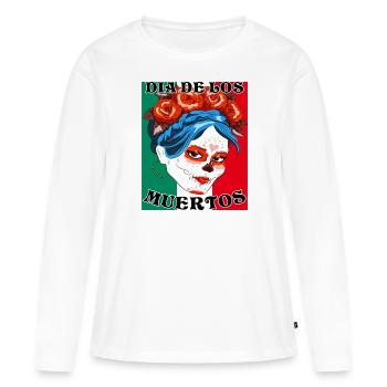 DIA DE LOS MUERTOS - Women's Premium Organic Long Sleeve Shirt - white - Front - Julia (174cm)