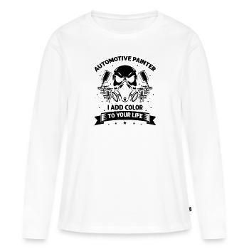 Autolackierer Angebot für Karosserietechniker - Frauen Premium Bio Langarmshirt - Weiß - Vorne - Julia (174cm)