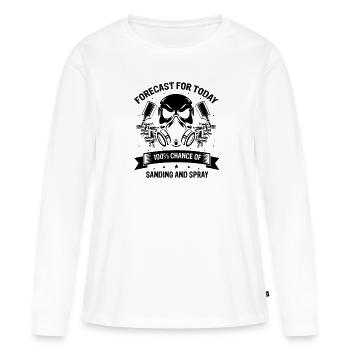 Autolackierer Angebot für Karosserietechniker - Frauen Premium Bio Langarmshirt - Weiß - Vorne - Julia (174cm)