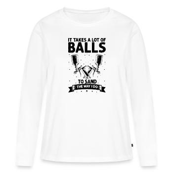 Autolackierer Angebot für Autolackierer - Frauen Premium Bio Langarmshirt - Weiß - Vorne - Julia (174cm)