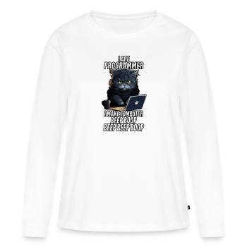 Je suis un programmeur Beep Boop - T-shirt manches longues Premium bio Femme - blanc - Devant - Julia (174cm)