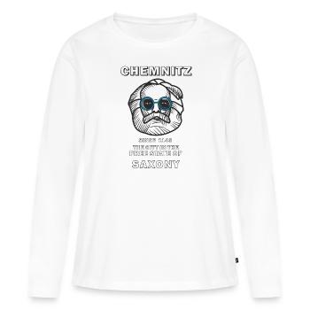 CHEMNITZ LA VILLE DANS L’ÉTAT LIBRE DE SAXE - T-shirt manches longues Premium bio Femme - blanc - Devant - Julia (174cm)
