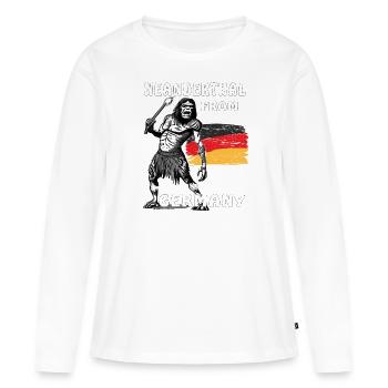 NEANDERTHAL FROM GERMANY - Women's Premium Organic Long Sleeve Shirt - white - Front - Julia (174cm)