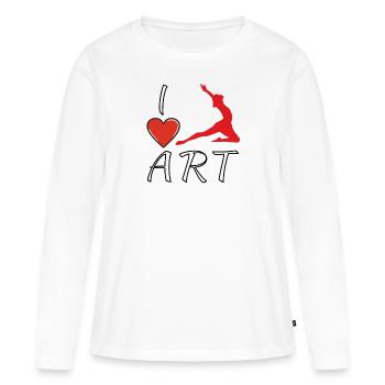 I LOVE ART ARTISTIC GYMNASTICS - Women's Premium Organic Long Sleeve Shirt - white - Front - Julia (174cm)
