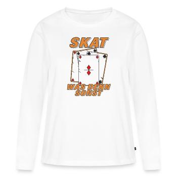 SKAT WHAT ELSE - Women's Premium Organic Long Sleeve Shirt - white - Front - Julia (174cm)