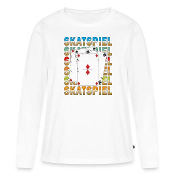 SKAT GAME - Women's Premium Organic Long Sleeve Shirt - white - Front - Julia (174cm)